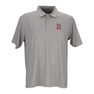 Men's Charcoal Brown Bears Vansport Pro Tonal Micro-Stripe Polo