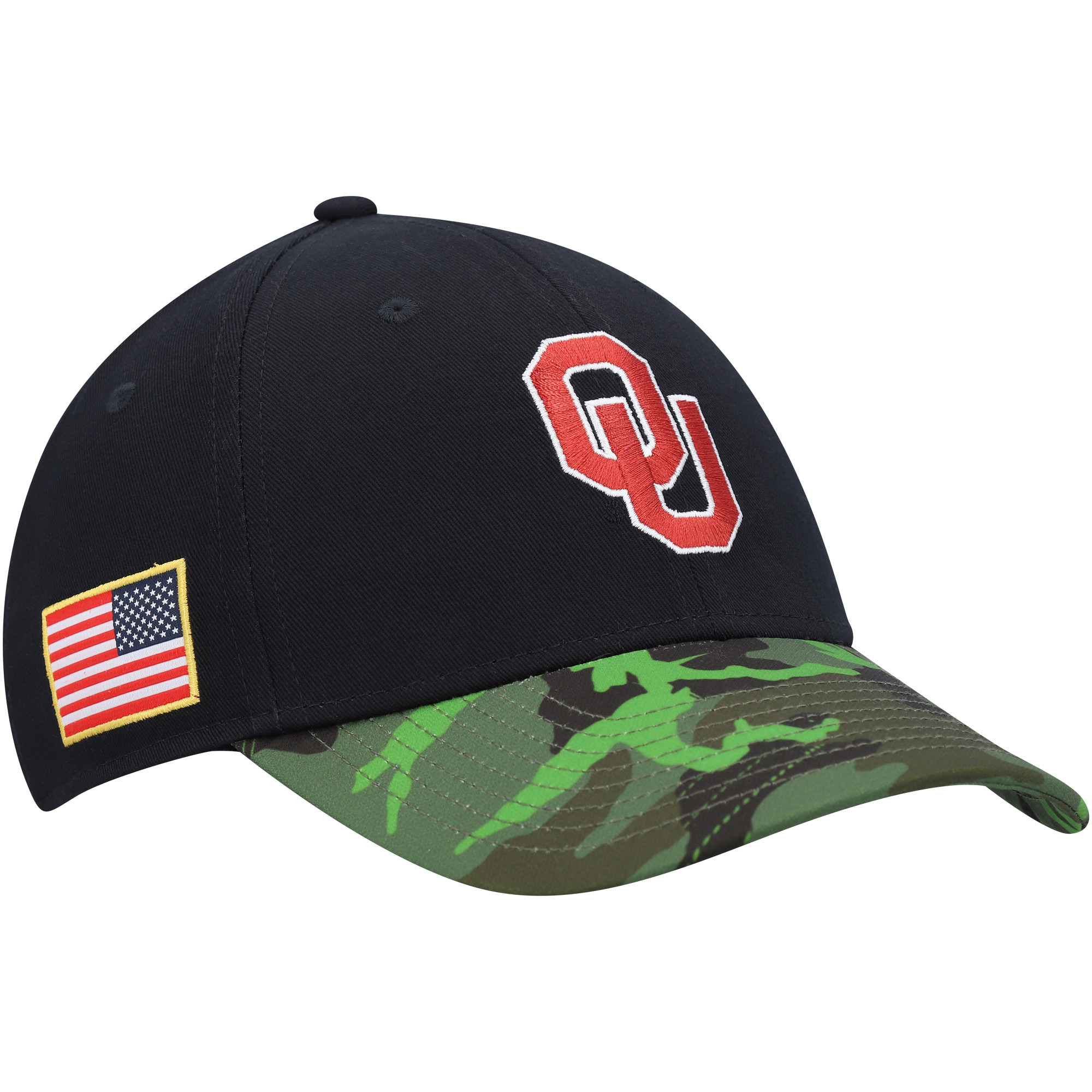 Men's Jordan Brand Black/Camo Oklahoma Sooners Veterans Day 2Tone Legacy91 Adjustable Hat - Image 4