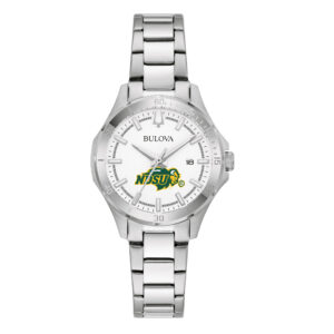 Women's Bulova Silver NDSU Bison Stainless Steel Classic Sport Watch