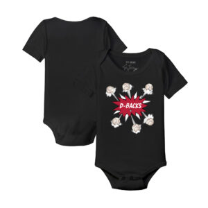 Infant Tiny Turnip Black Arizona Diamondbacks Baseball Pow Bodysuit