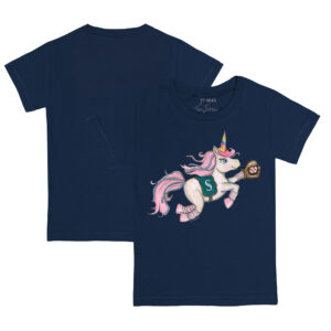 Toddler Tiny Turnip Navy Seattle Mariners Unicorn T-Shirt