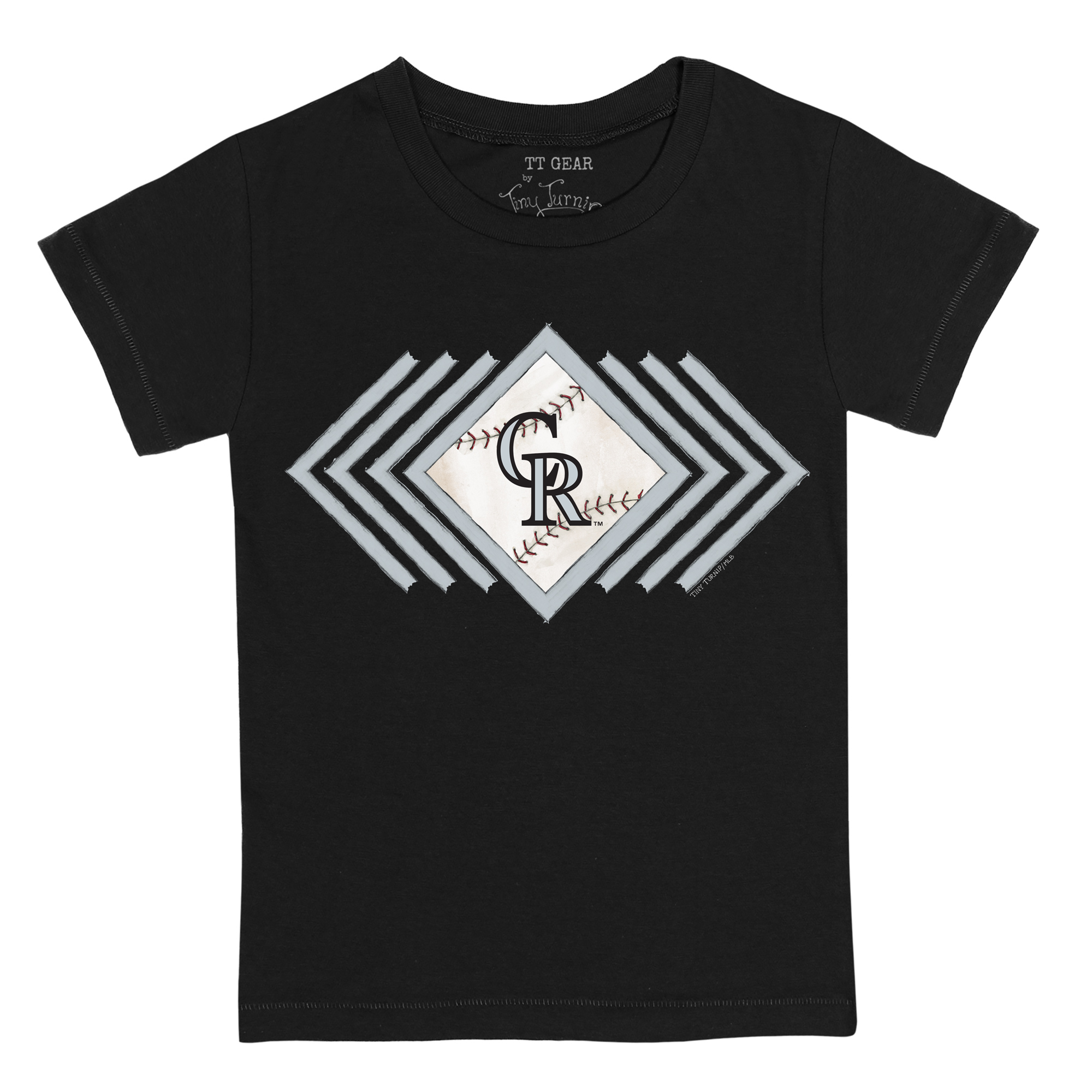 Youth Tiny Turnip Black Colorado Rockies Prism Arrows T-Shirt - Image 3