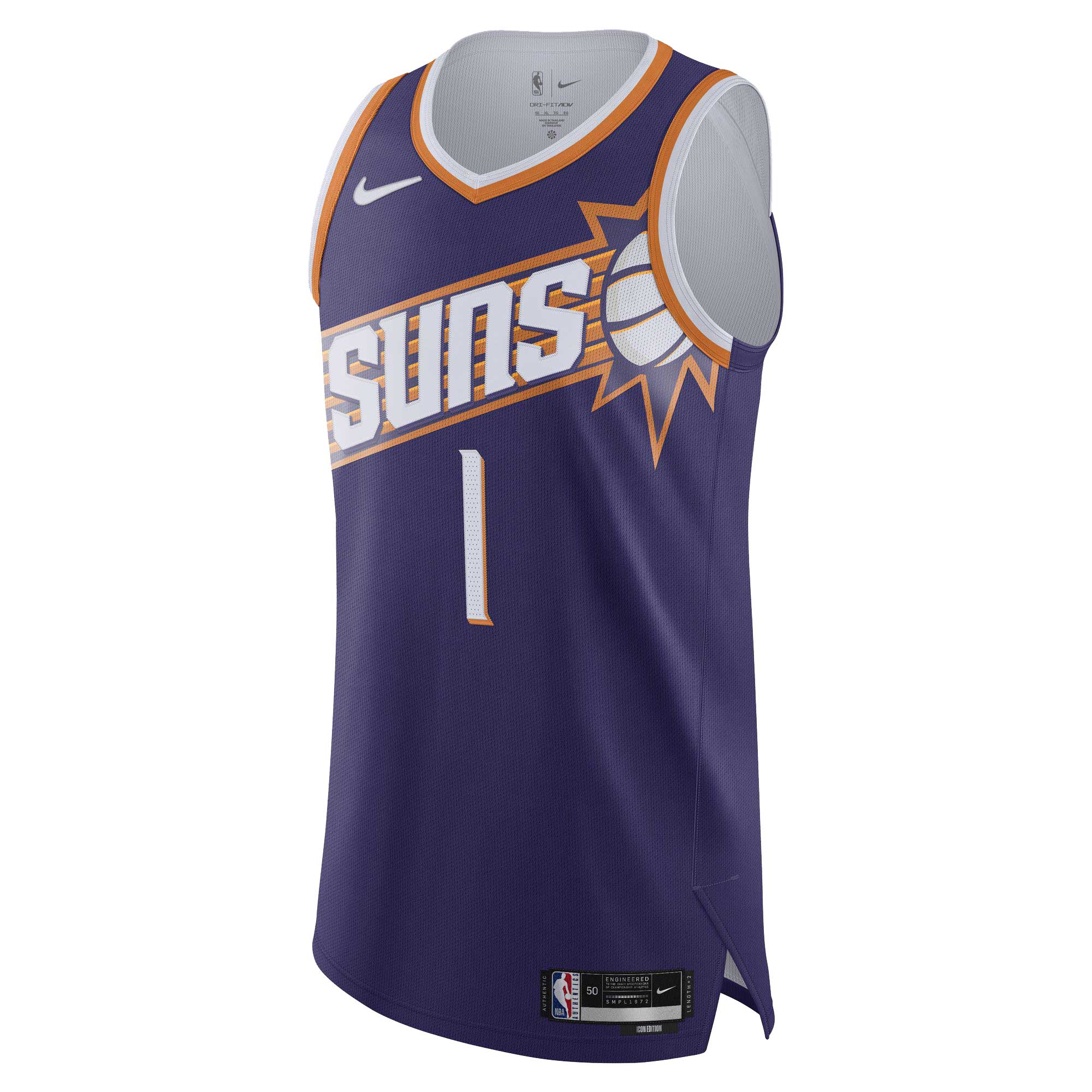 Men's Nike Devin Booker Purple Phoenix Suns Authentic Jersey - Icon Edition - Image 6