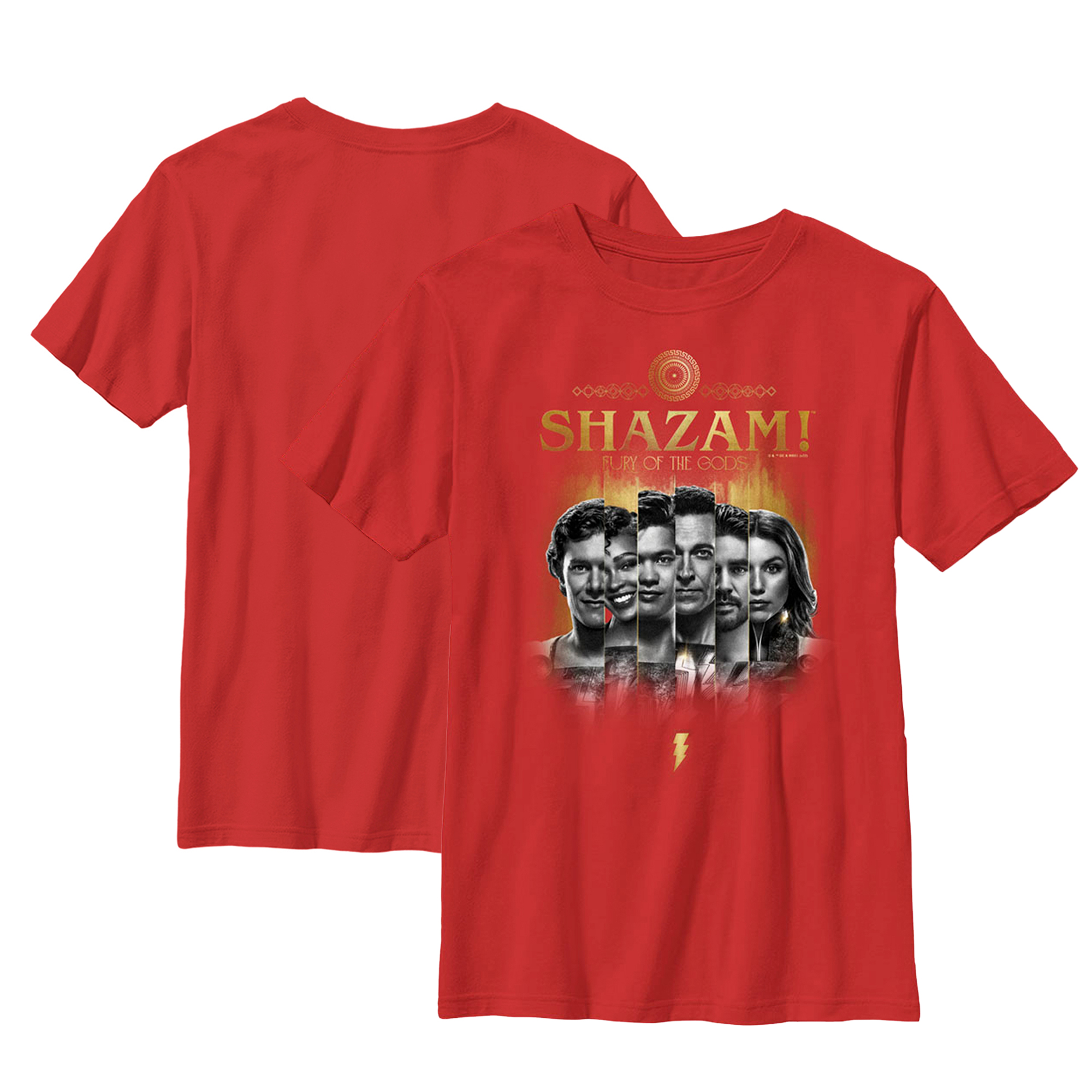 Youth Red Shazam! Profiles T-Shirt