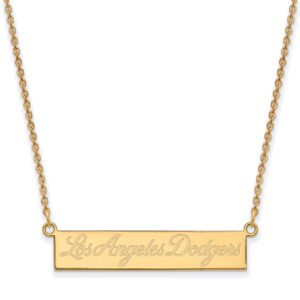 Women's Los Angeles Dodgers Gold-Plated Sterling Silver Small Bar Necklace