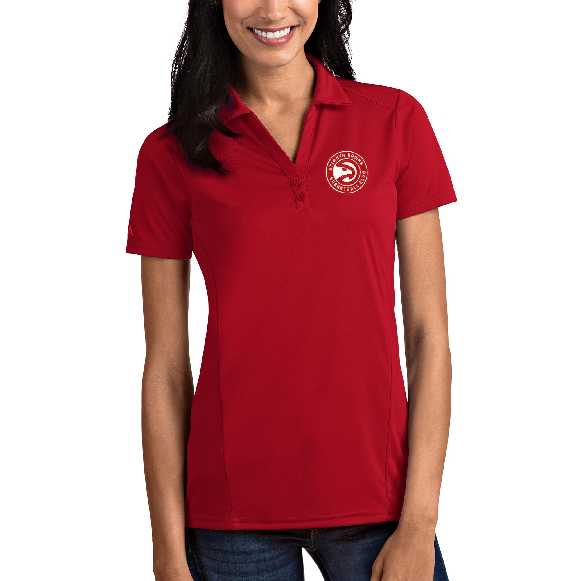 Women's Antigua Red Atlanta Hawks Tribute Polo