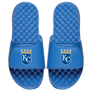 Men's ISlide Royal Kansas City Royals Personalized Primary Logo Slide Sandals