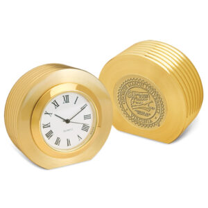 Gold George Mason Patriots Presidential II Desk Clock