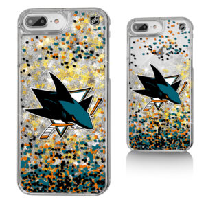 San Jose Sharks iPhone Confetti Glitter Case