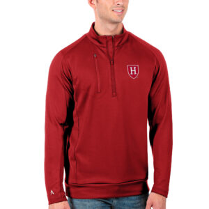 Men's Antigua Crimson Harvard Crimson Big & Tall Generation Quarter-Zip Pullover Jacket