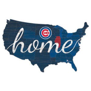Chicago Cubs 18'' x 18'' USA Shape Cutout Sign