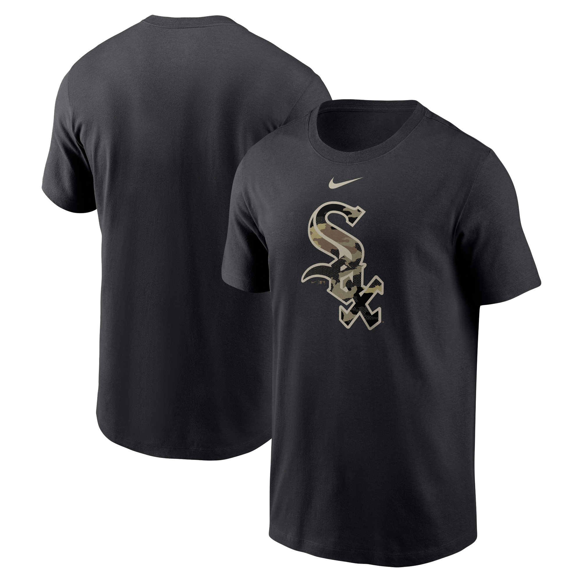 Men's Nike Black Chicago White Sox Team Camo Logo T-Shirt - Image 5