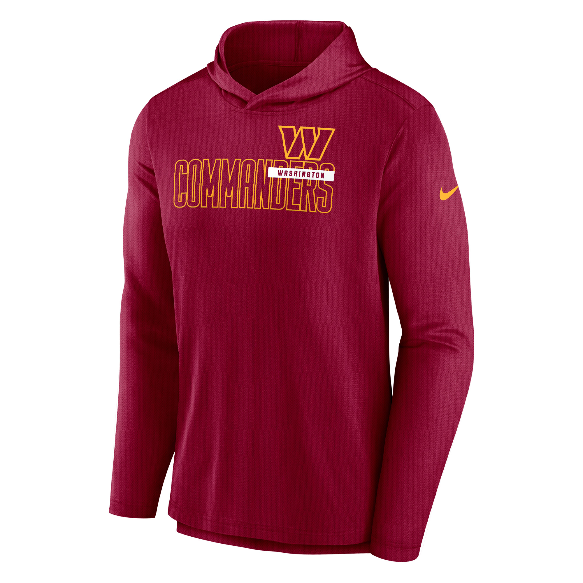 Men's Nike Burgundy Washington Commanders Lightweight Performance Hooded Long Sleeve T-Shirt - Image 6