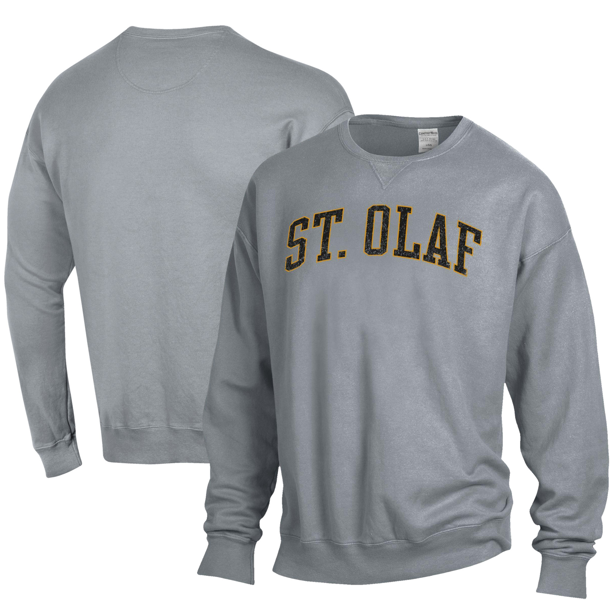 Men's ComfortWash Gray St. Olaf Oles Garment Dyed Pullover Sweatshirt - Image 5