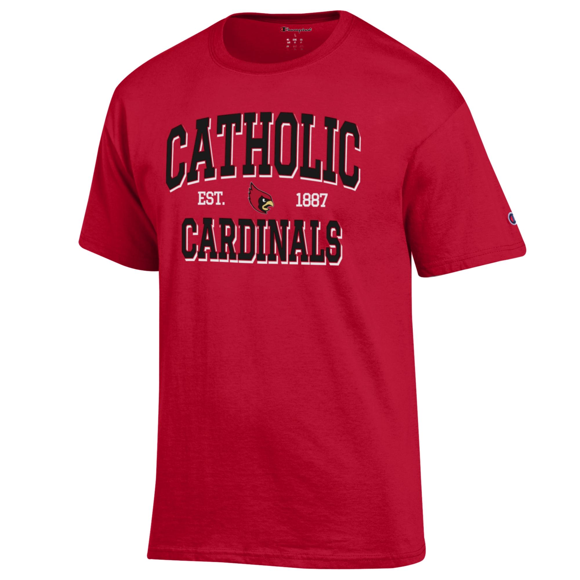 Men's Champion Cardinal Catholic University Cardinals Est. Date Jersey T-Shirt - Image 6
