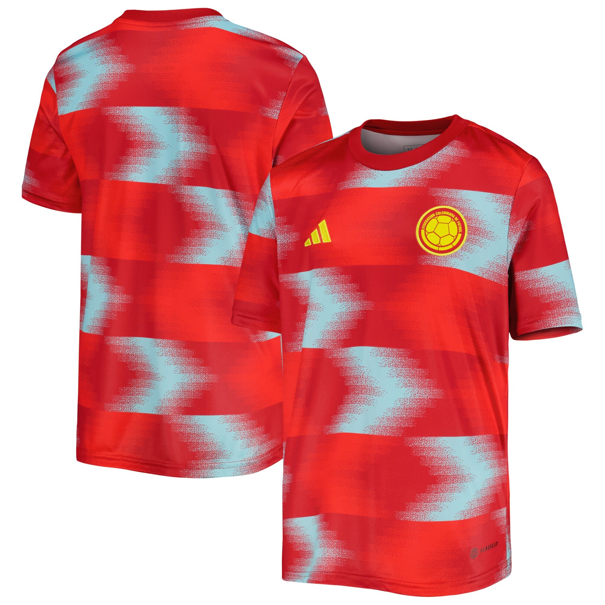Youth adidas Red Colombia National Team 2022/23 Away Pre-Match Top - Image 2