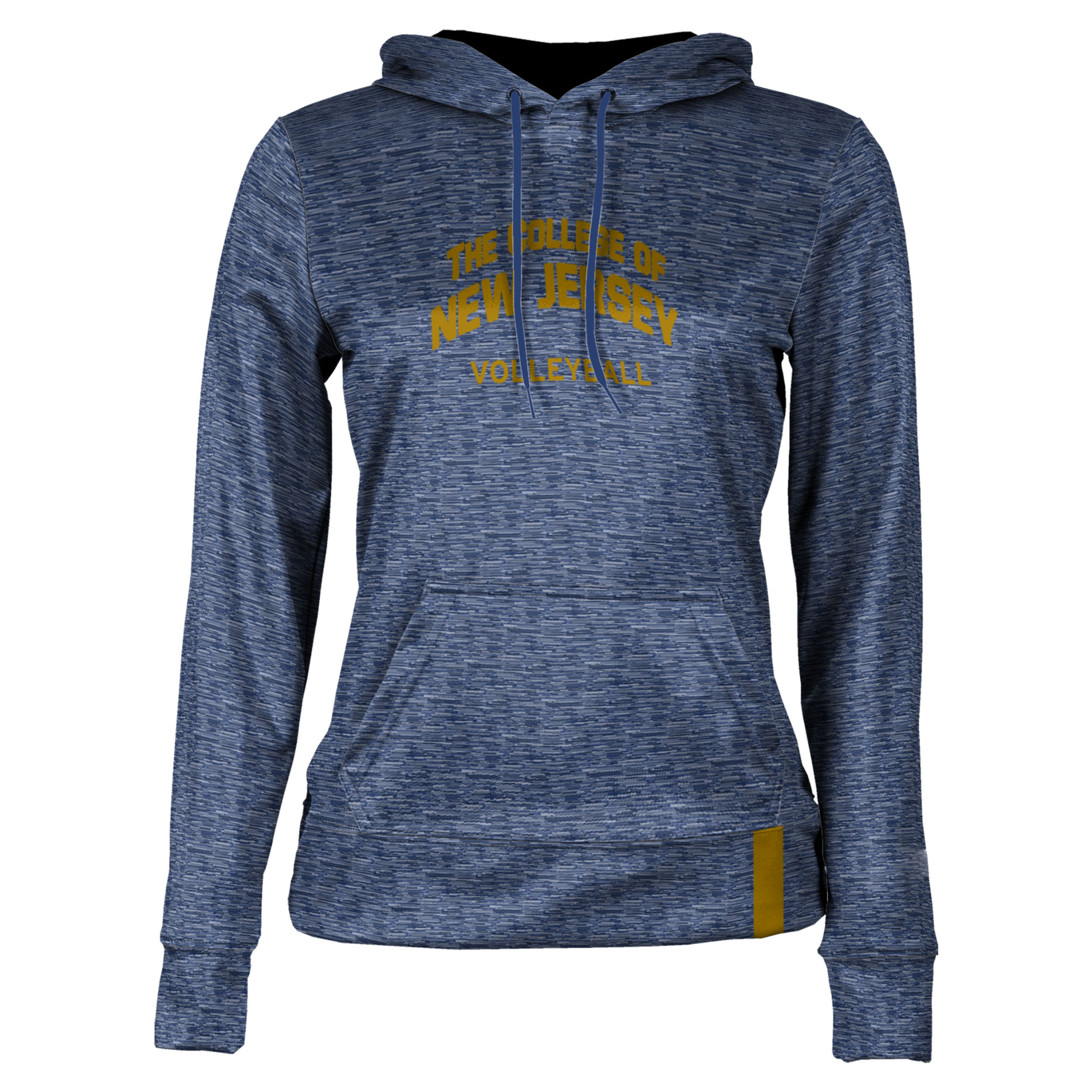 Women's Blue College of New Jersey Lions Volleyball Pullover Hoodie - Image 3