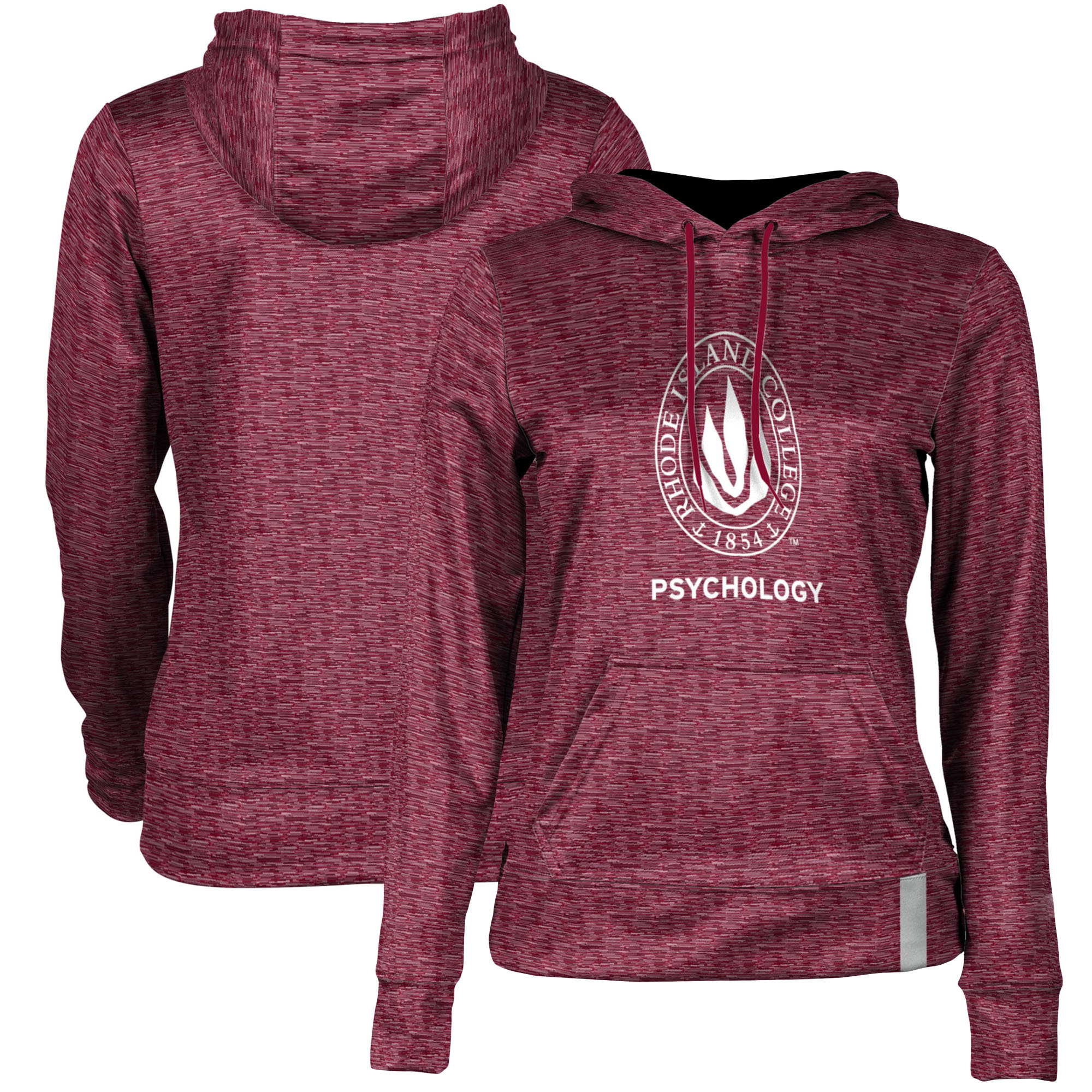 Women's Burgundy Rhode Island Anchormen Psychology Pullover Hoodie