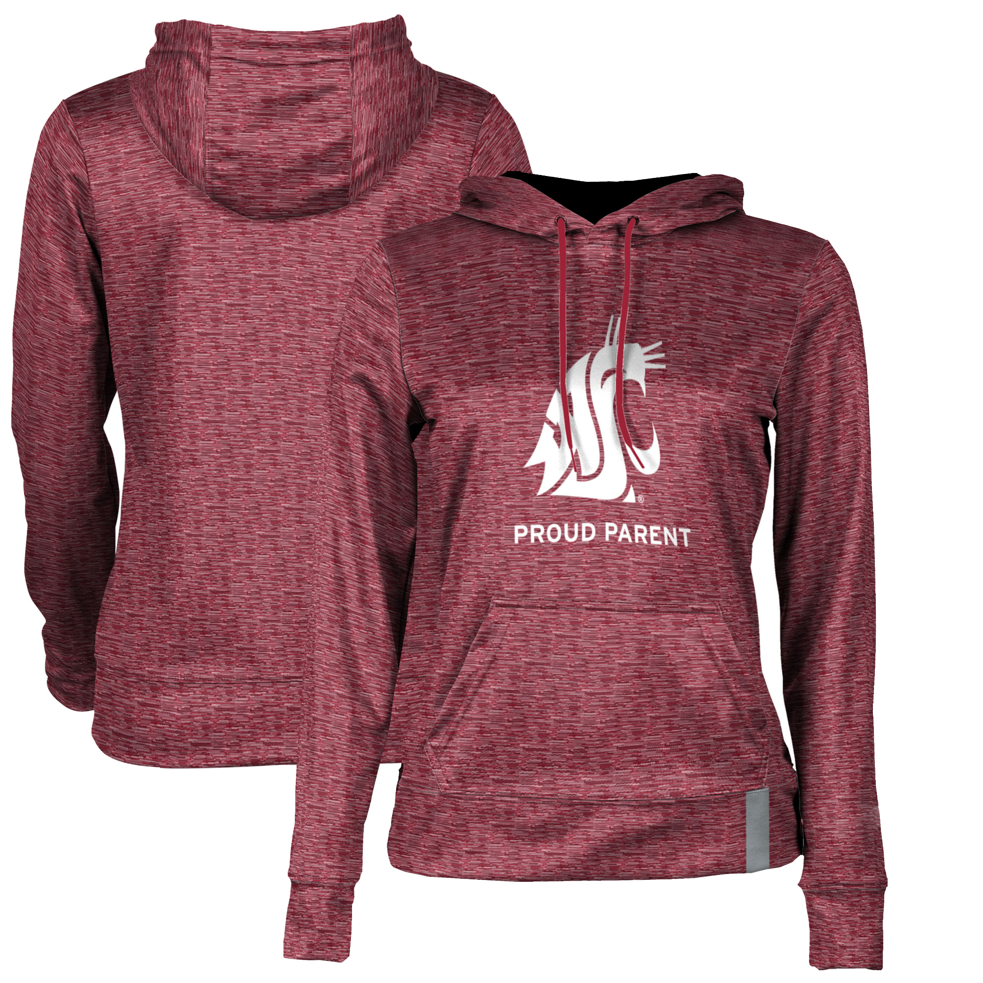 Women's Crimson Washington State Cougars Proud Parent Pullover Hoodie