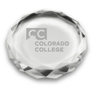Colorado College Tigers 3'' Optic Crystal Faceted Paperweight