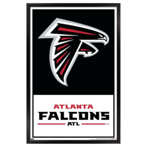 Atlanta Falcons 24.25'' x 35.75'' Framed Leagues Logo Poster