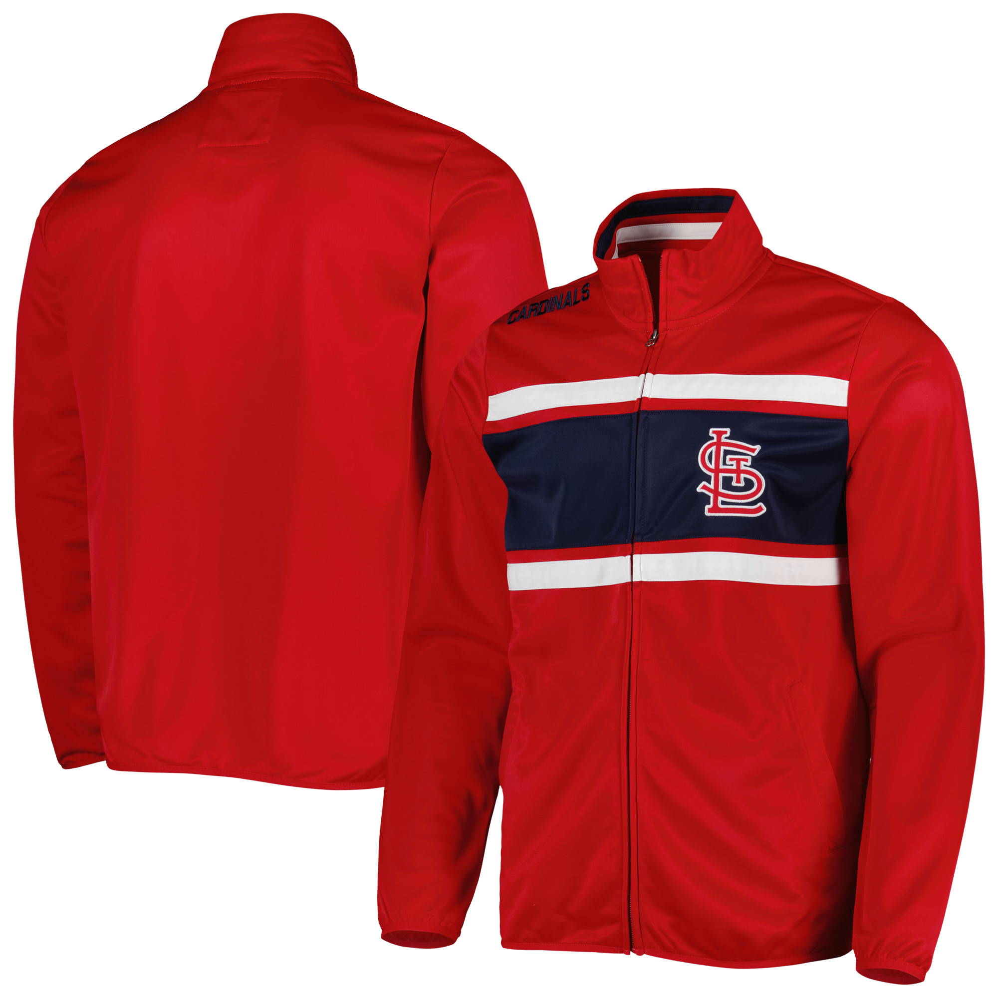 Men's G-III Sports by Carl Banks Red St. Louis Cardinals Off Tackle Full-Zip Track Jacket - Image 6