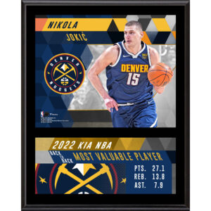 Fanatics Authentic Nikola Jokic Denver Nuggets 2022 NBA Most Valuable Player 12'' x 15'' Sublimated Plaque