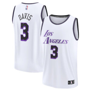 Men's Fanatics Anthony Davis White Los Angeles Lakers Fastbreak Jersey - City Edition