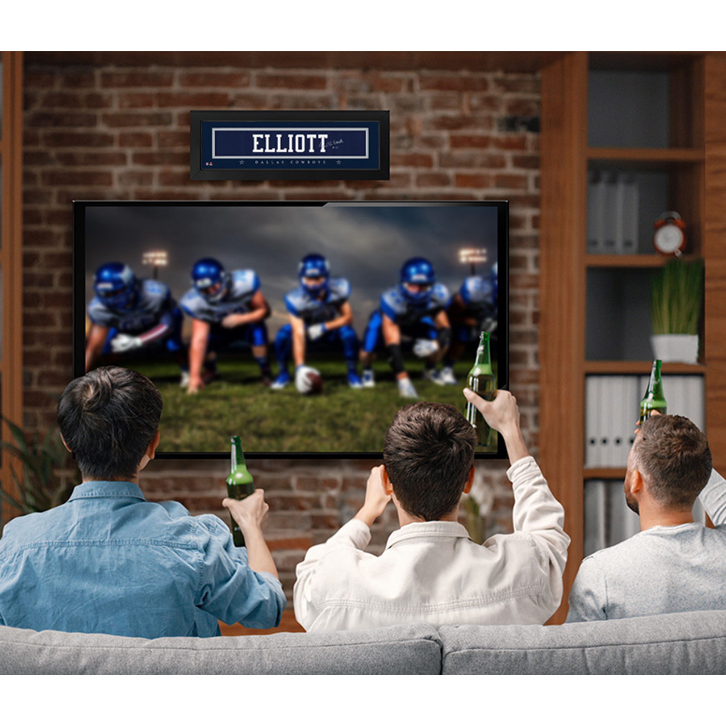 Imperial Ezekiel Elliott Dallas Cowboys 8'' x 24'' Framed Signature Name Plate - Image 5