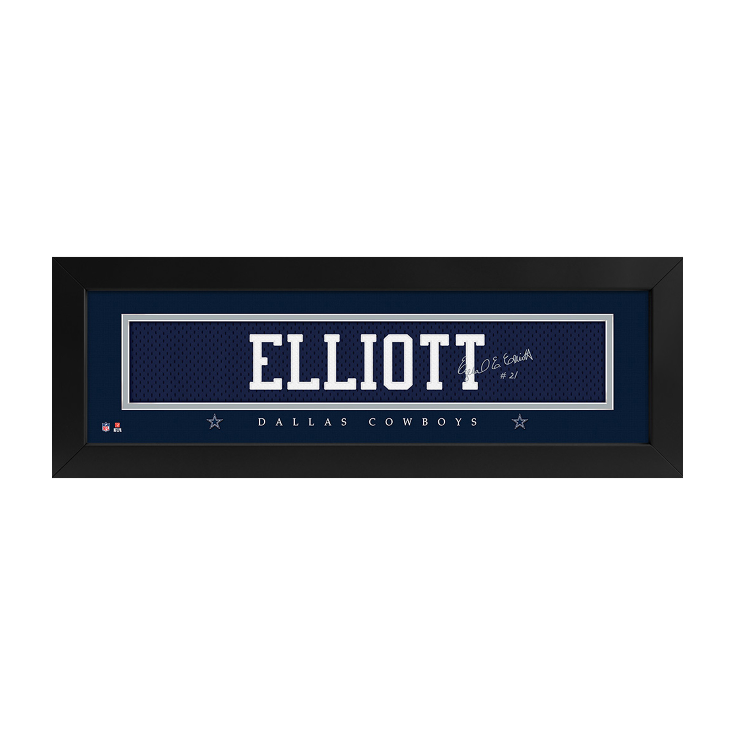 Imperial Ezekiel Elliott Dallas Cowboys 8'' x 24'' Framed Signature Name Plate