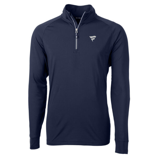 Men's Cutter & Buck Navy Fanatics Corporate Adapt Eco Knit Stretch Recycled Quarter-Zip Pullover Top - Image 12