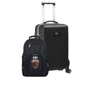 MOJO Black Montana Grizzlies Personalized Deluxe 2-Piece Backpack & Carry-On Set