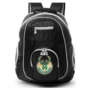 MOJO Black Milwaukee Bucks Personalized Premium Color Trim Backpack