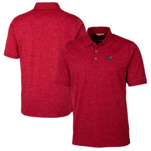 Men's Cutter & Buck Red Tampa Bay Buccaneers Big & Tall Advantage Tri-Blend Space Dye Polo