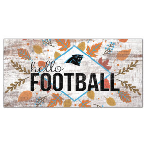 Carolina Panthers 6'' x 12'' Hello Football Wall Art