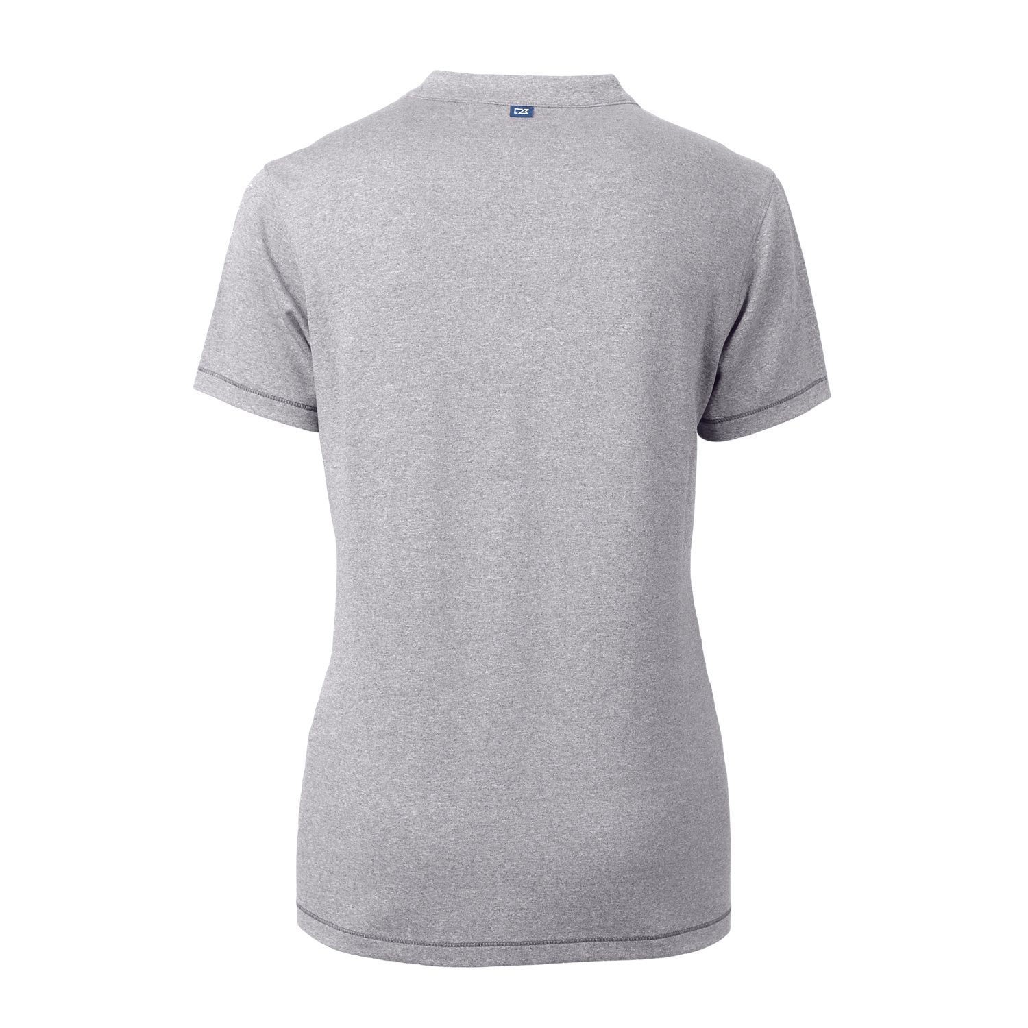 Women's Cutter & Buck Heather Gray Cincinnati Reds DryTec Forge Stretch V-Neck Blade Top - Image 4