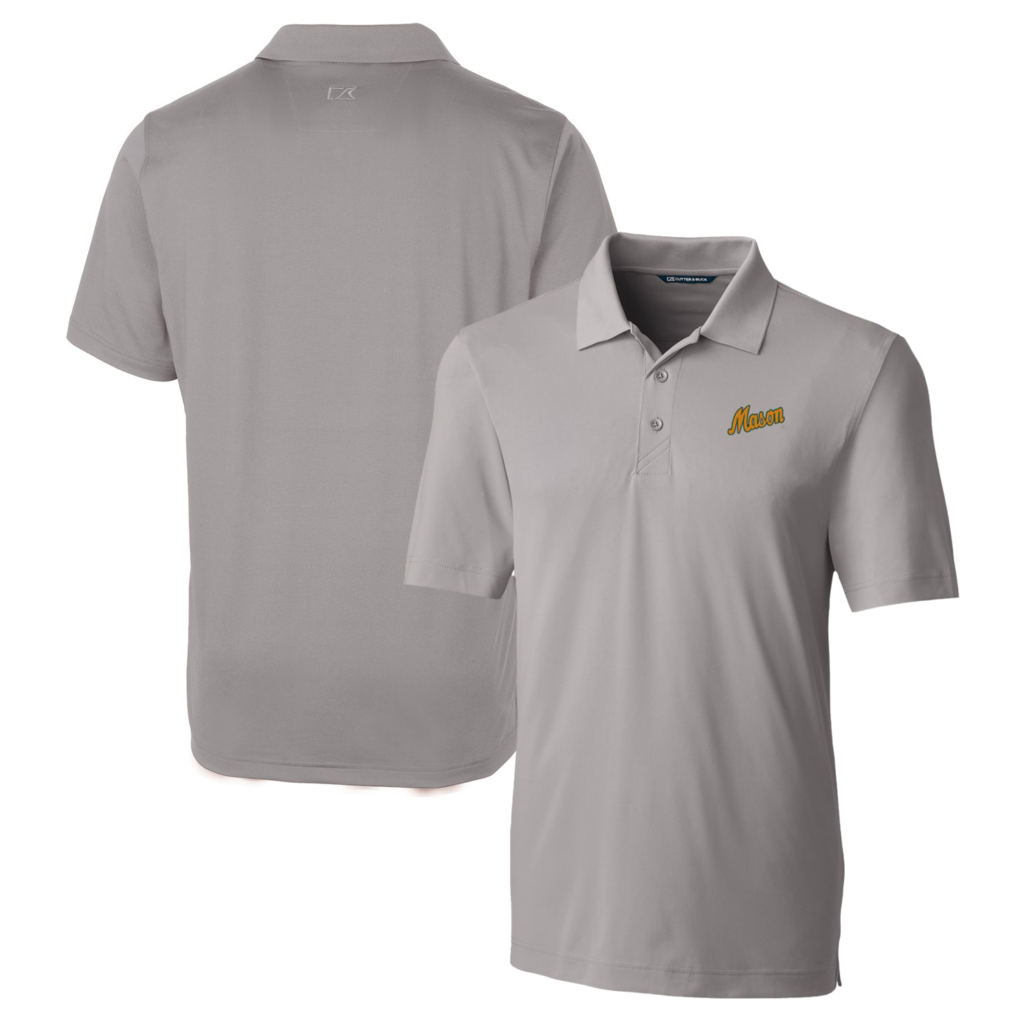 Men's Cutter & Buck Gray George Mason Patriots Forge Stretch Polo