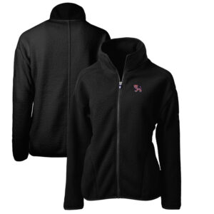 Women's Cutter & Buck Black Clemson Tigers Cascade Eco Sherpa Full-Zip Fleece Jacket
