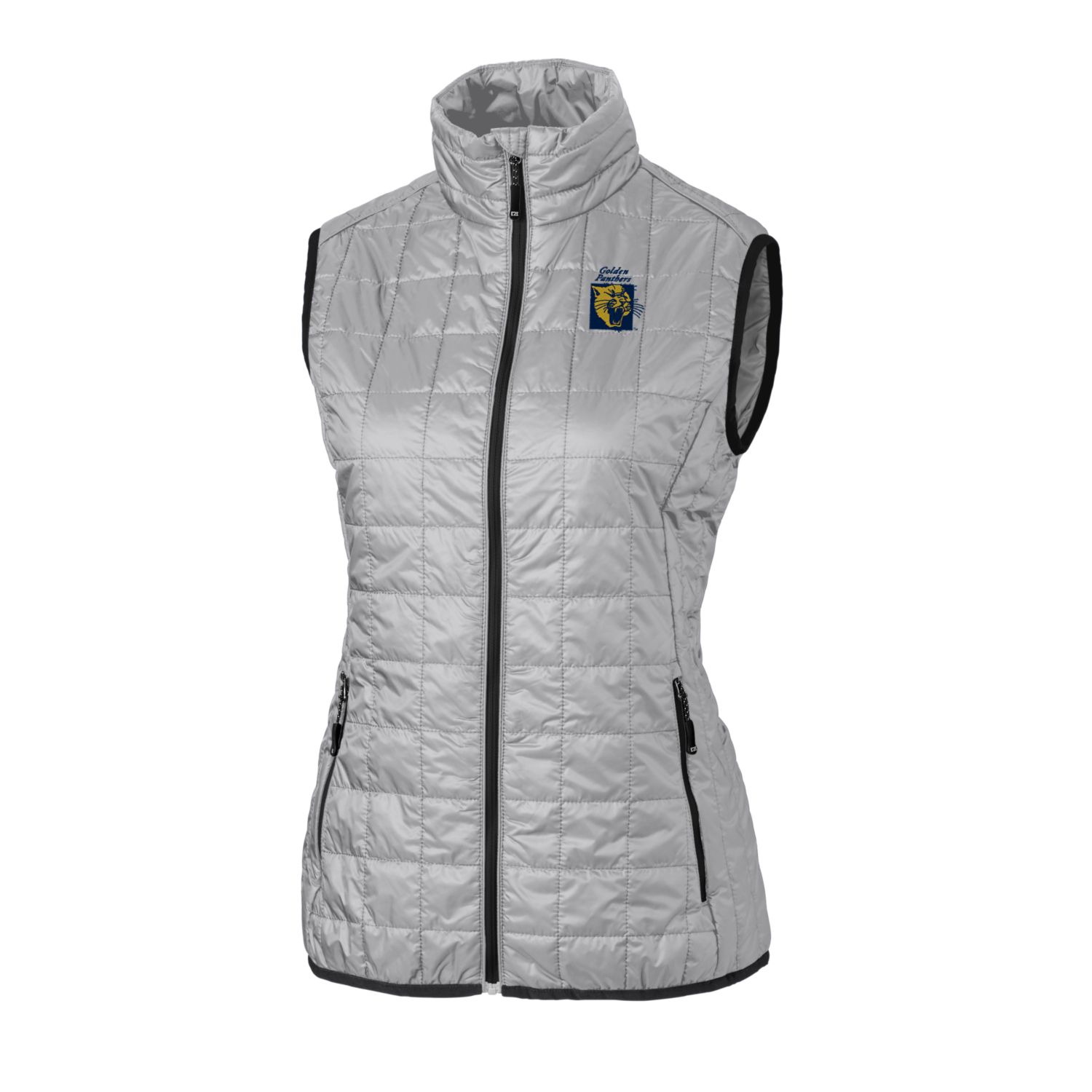 Women's Cutter & Buck Gray FIU Panthers Vault Rainier PrimaLoft Eco Full-Zip Puffer Vest - Image 9