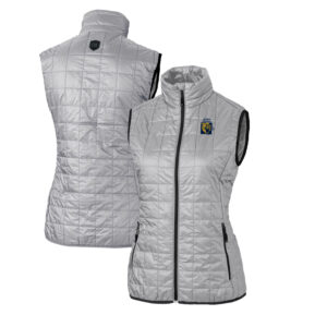 Women's Cutter & Buck Gray FIU Panthers Vault Rainier PrimaLoft Eco Full-Zip Puffer Vest