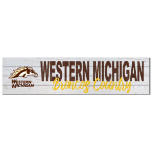 Western Michigan Broncos 40'' x 10'' Logo Sign