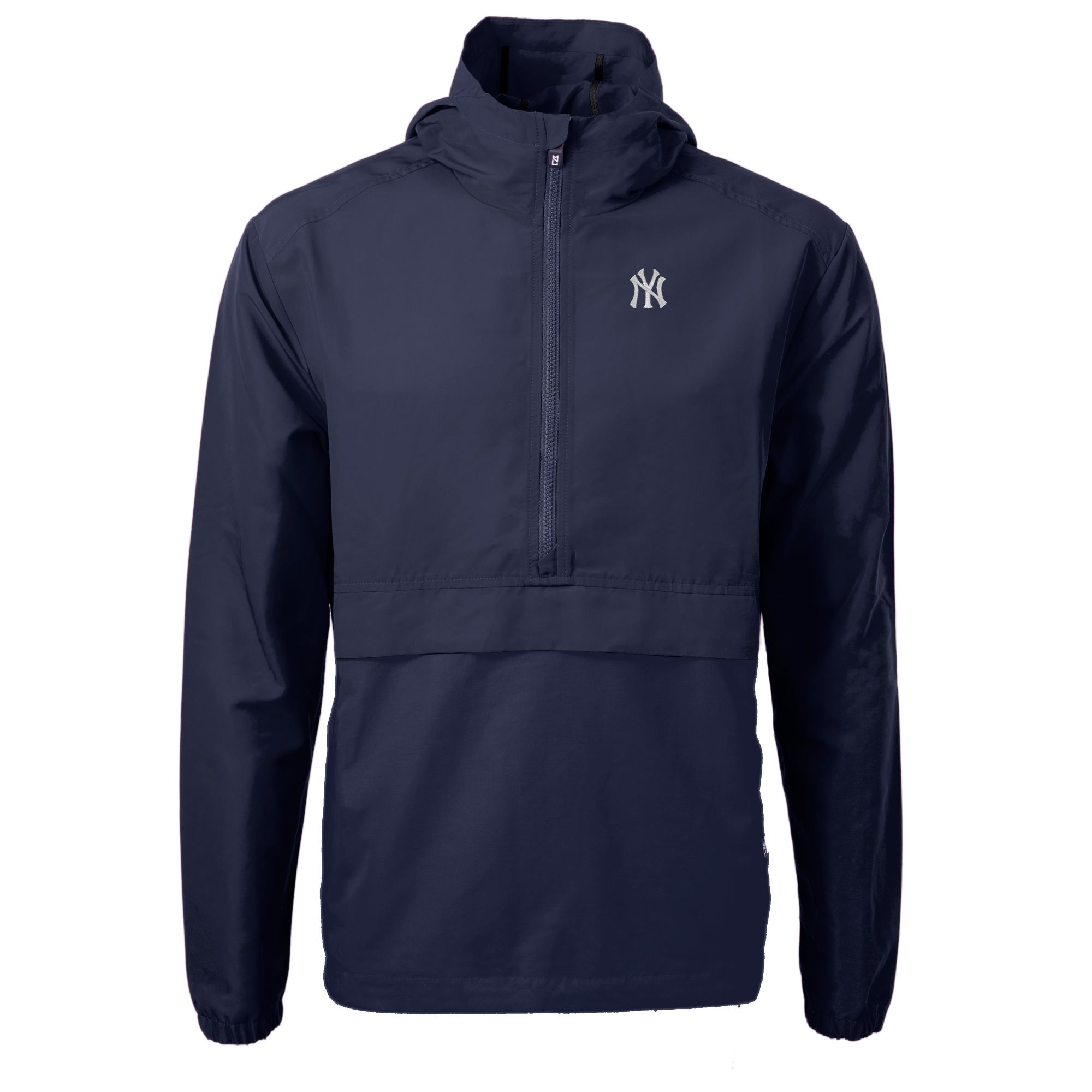 Men's Cutter & Buck Navy New York Yankees Charter Eco Recycled Half-Zip Anorak Jacket - Image 6