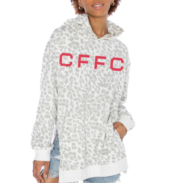 Women's Gameday Couture  White Chicago Fire Oversized Side-Slit Pullover Hoodie