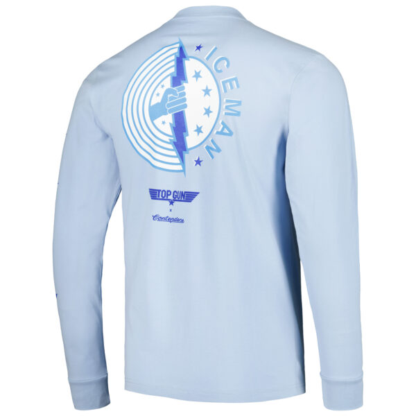 Men's Contenders Clothing Light Blue Top Gun Iceman Long Sleeve T-Shirt - Image 7