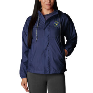 Women's Columbia  Navy Milwaukee Brewers Flash Challenger Full-Zip Windbreaker Jacket