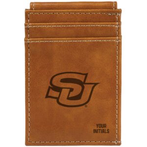 Brown Southern University Jaguars Personalized Front Pocket Wallet