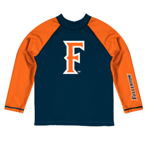 Toddler Vive La Fete  Navy/Orange Cal State Fullerton Titans Solid Contrast Contrast Rash Guard