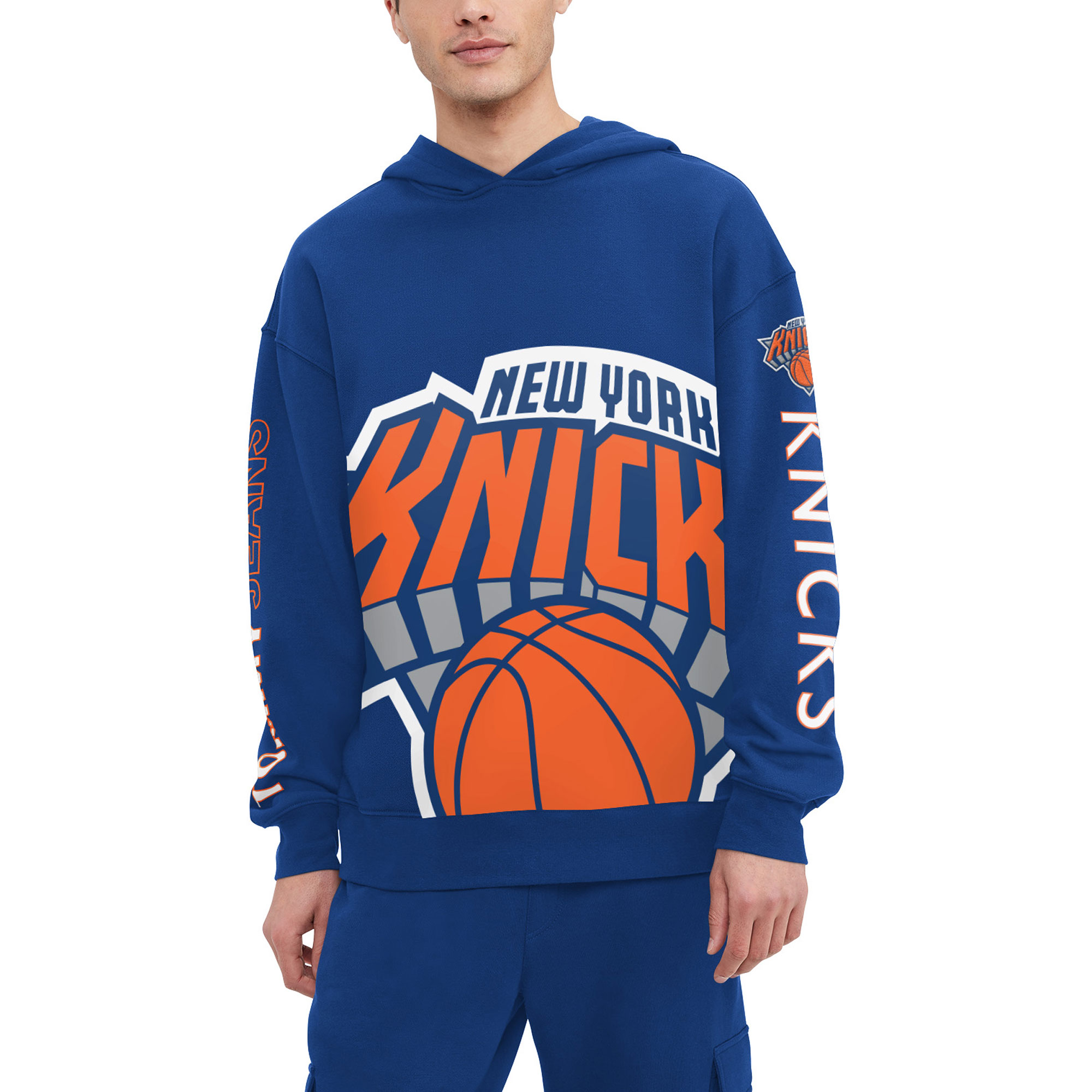 Men's Tommy Jeans Royal New York Knicks Kenny Pullover Hoodie - Image 2