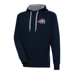 Men's Antigua  Navy Greenville Drive Victory Pullover Hoodie