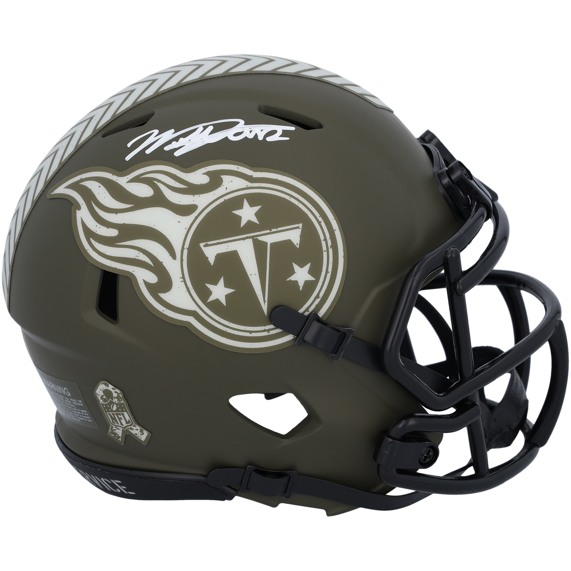 Will Levis Tennessee Titans Autographed Riddell 2022 Salute to Service Speed Mini Helmet - Image 2